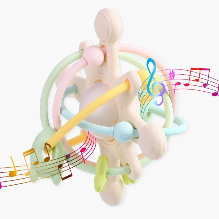 GiliGums Cosmo Silicone Baby Rattle Teether – Multicolor