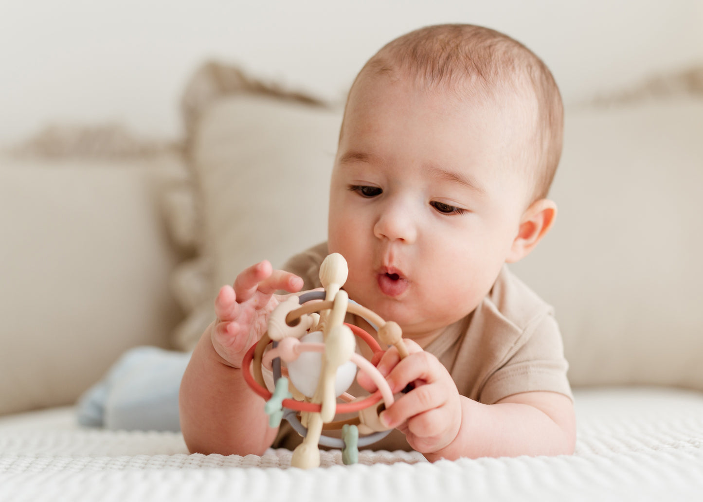 GiliGums Cosmo Silicone Baby Rattle Teether – Multicolor