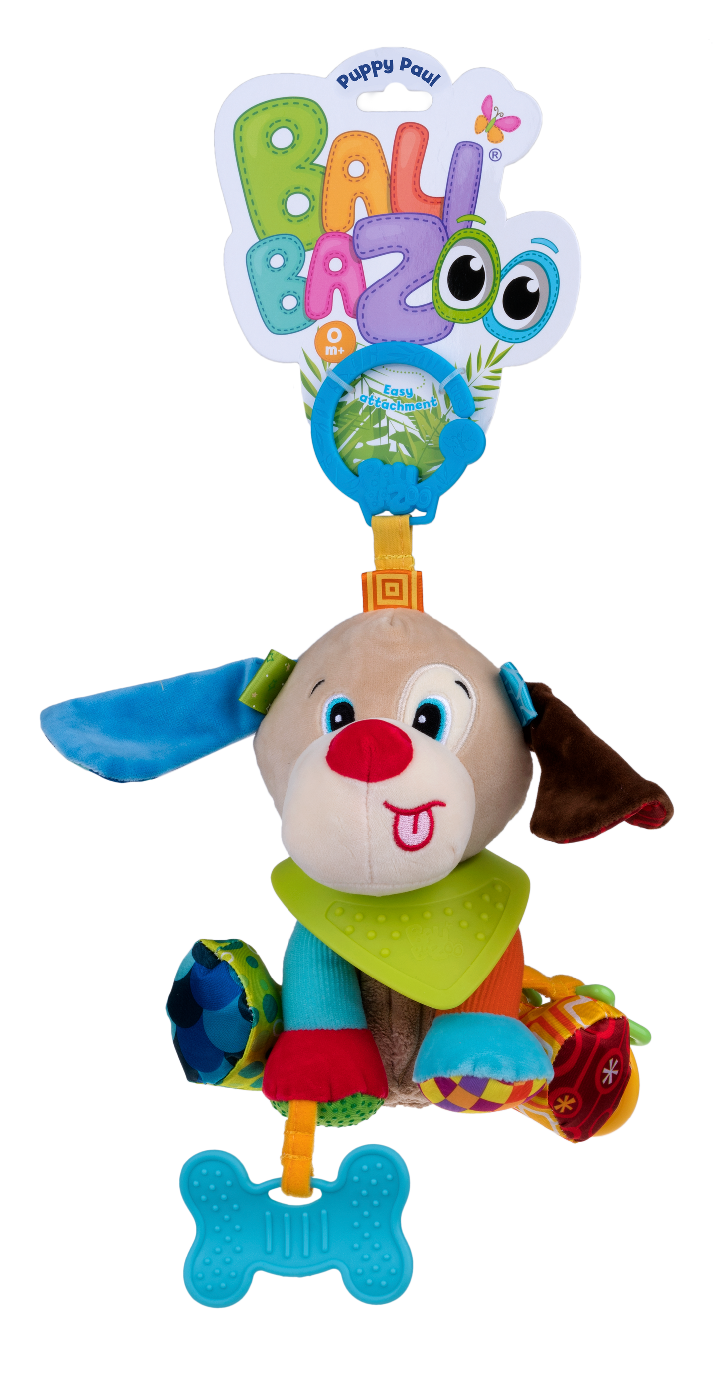 Balibazoo - Puppy Paul - Interactive Plush Dog with Teether and Sensory Features