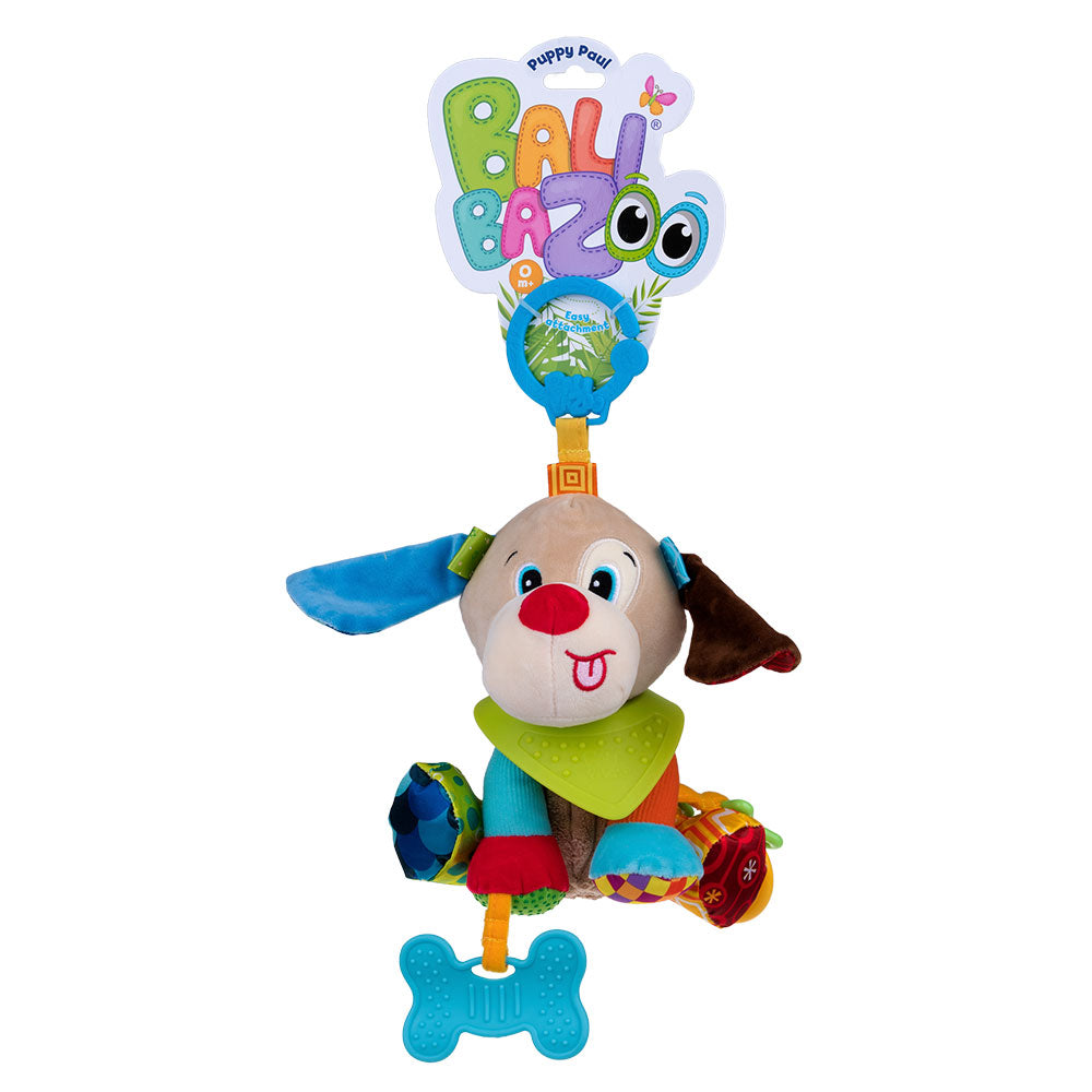 Balibazoo - Puppy Paul - Interactive Plush Dog with Teether and Sensory Features