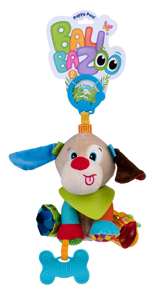 Balibazoo - Puppy Paul - Interactive Plush Dog with Teether and Sensory Features