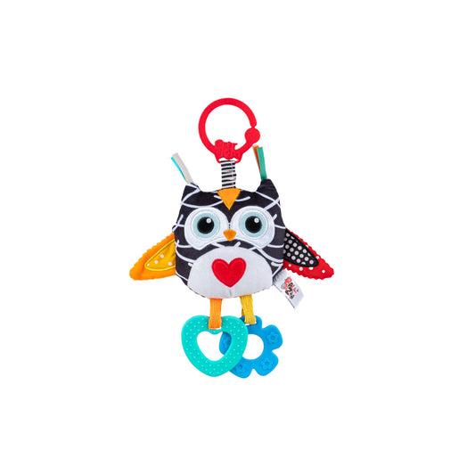 Balibazoo Owl Hanging Baby Toy – Soft Plush Sensory Pendant