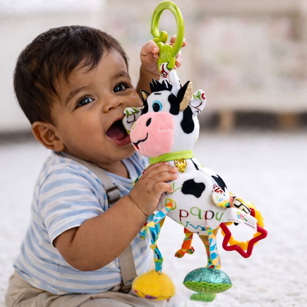 Balibazoo–Caesar The Cow Clip-On Hanging Toy