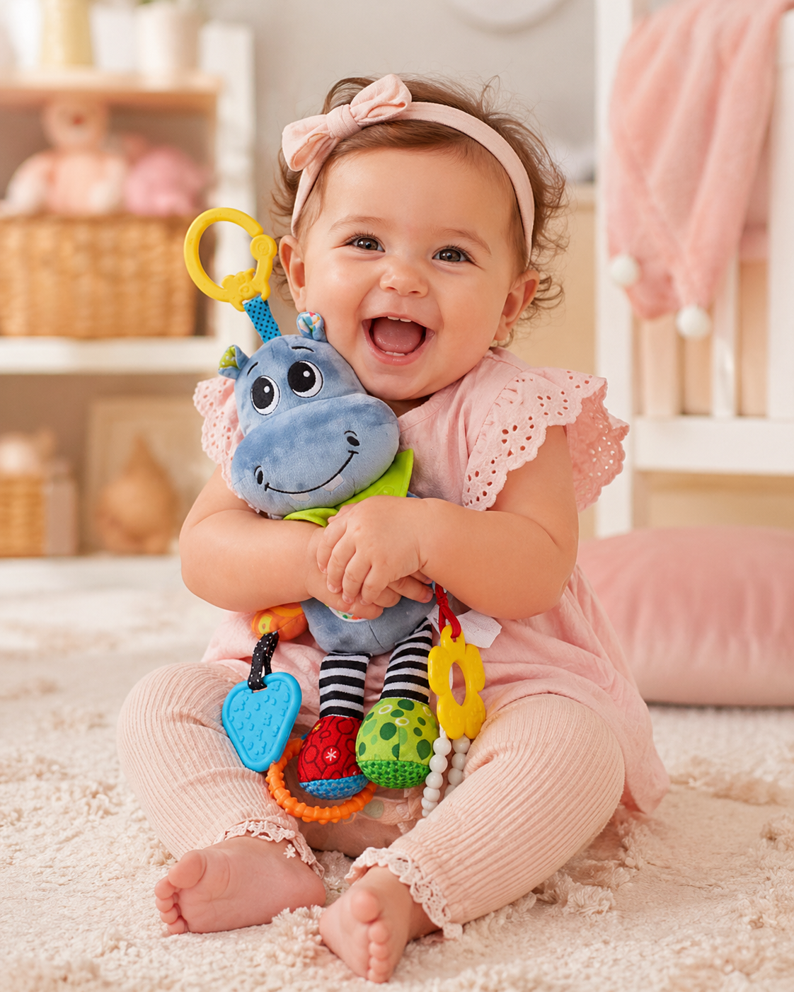 Balibazoo–Hippo Clip-On Hanging Toy