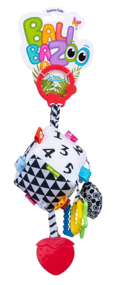 Balibazoo - Sensory Cube Hanger – Baby’s First Learning & Teething Toy (0+)