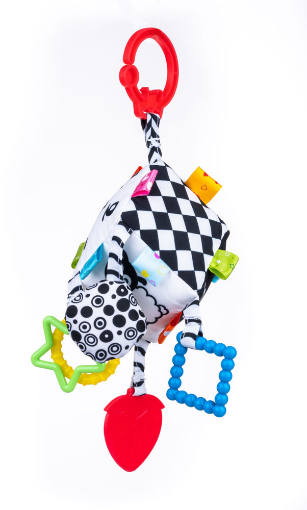 Balibazoo - Sensory Cube Hanger – Baby’s First Learning & Teething Toy (0+)