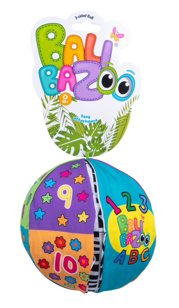 Balibazoo - Double-Sided Sensory Ball - Black & White + Color Learning Toy
