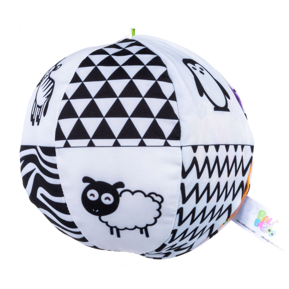 Balibazoo - Double-Sided Sensory Ball - Black & White + Color Learning Toy