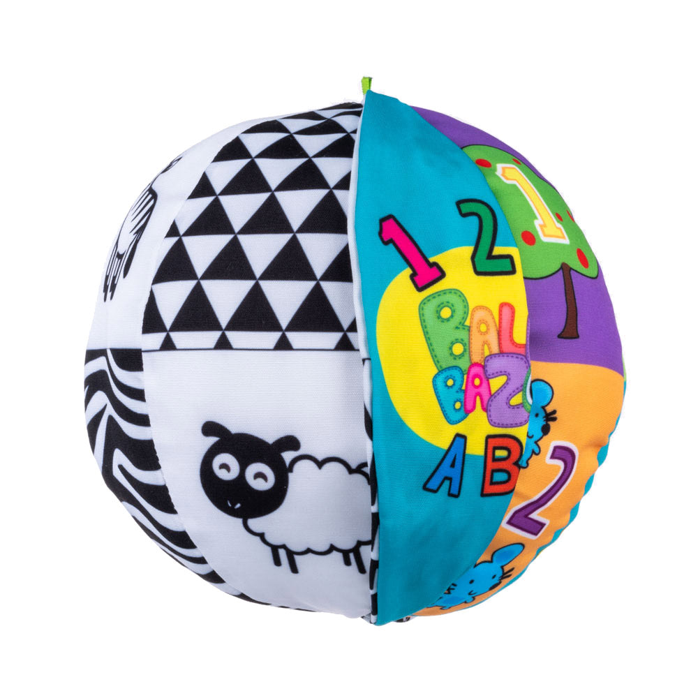Balibazoo - Double-Sided Sensory Ball - Black & White + Color Learning Toy