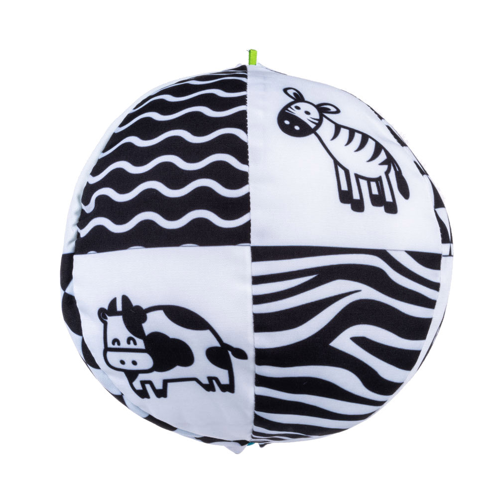 Balibazoo - Double-Sided Sensory Ball - Black & White + Color Learning Toy