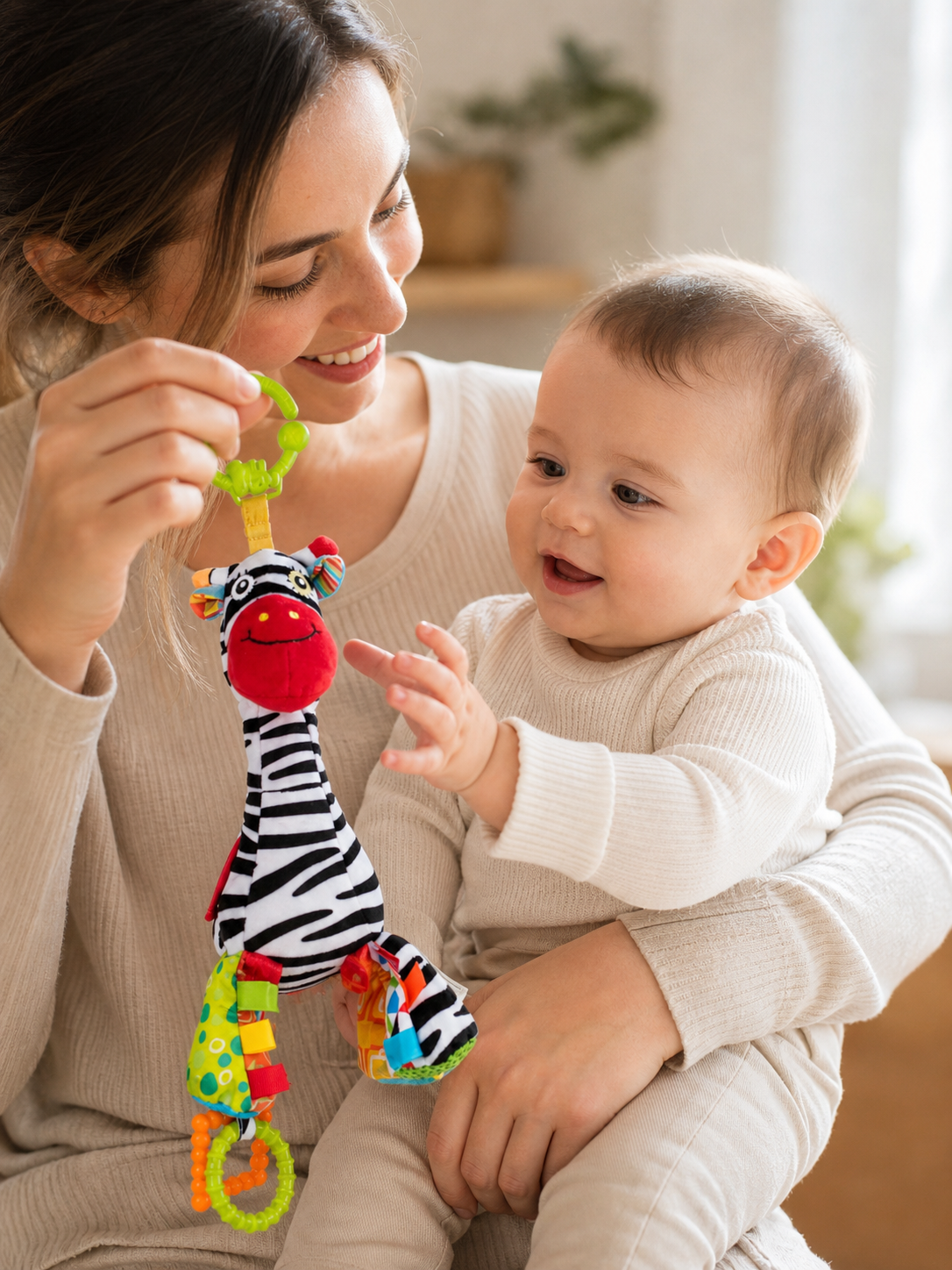 Balibazoo - Zoya the Zebra Musical Hanging Baby Toy
